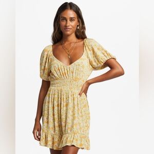 Billabong Something Pretty Smocked Floral Dress